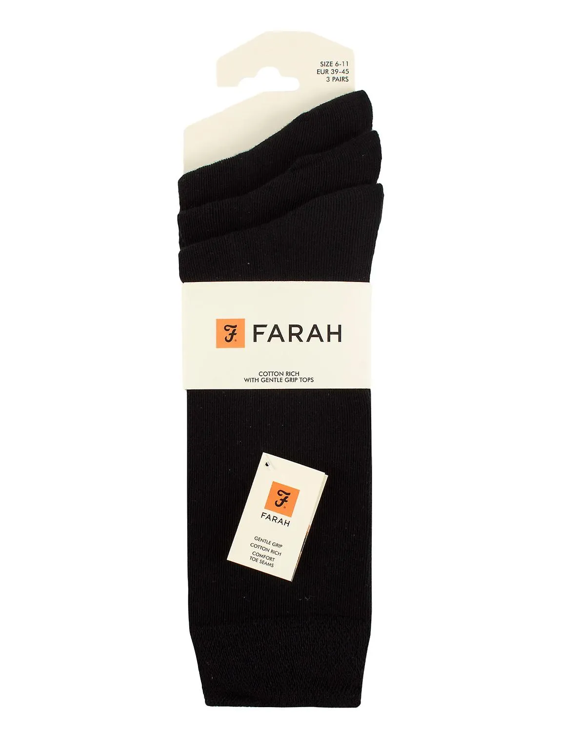 Amigos | Calidad | Farah Cotton Rich Calcetines Gentle Grip Multi Pack 6 / 9