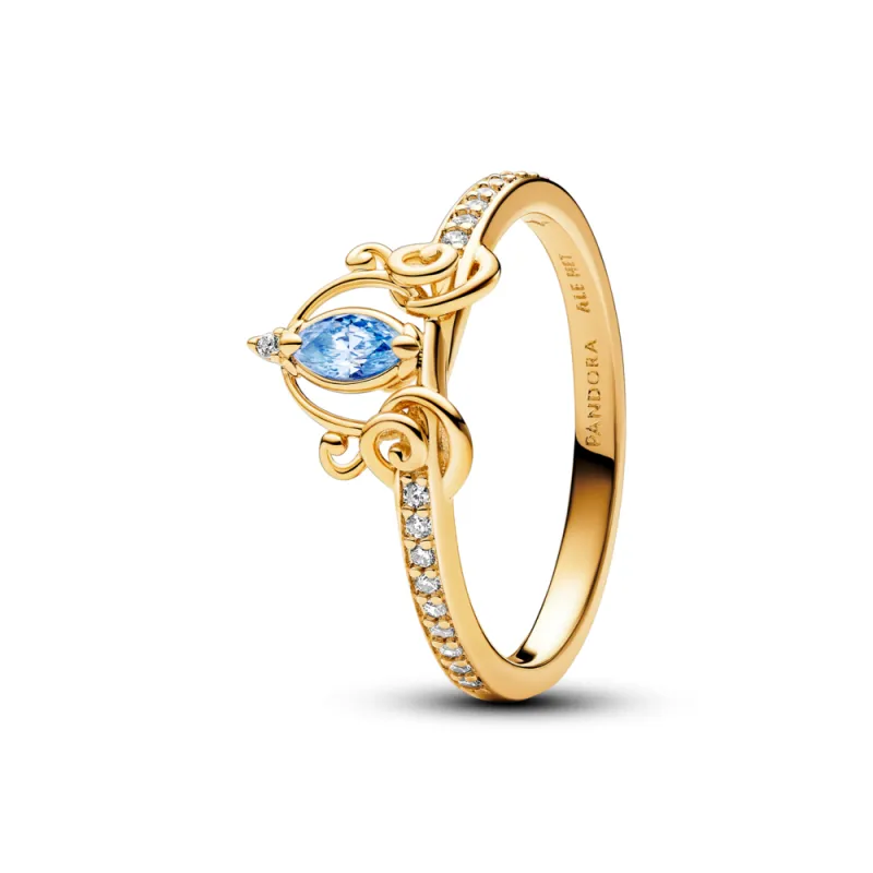 Anillo Pandora Dorado Carroza Cenicienta Disney 163059C01