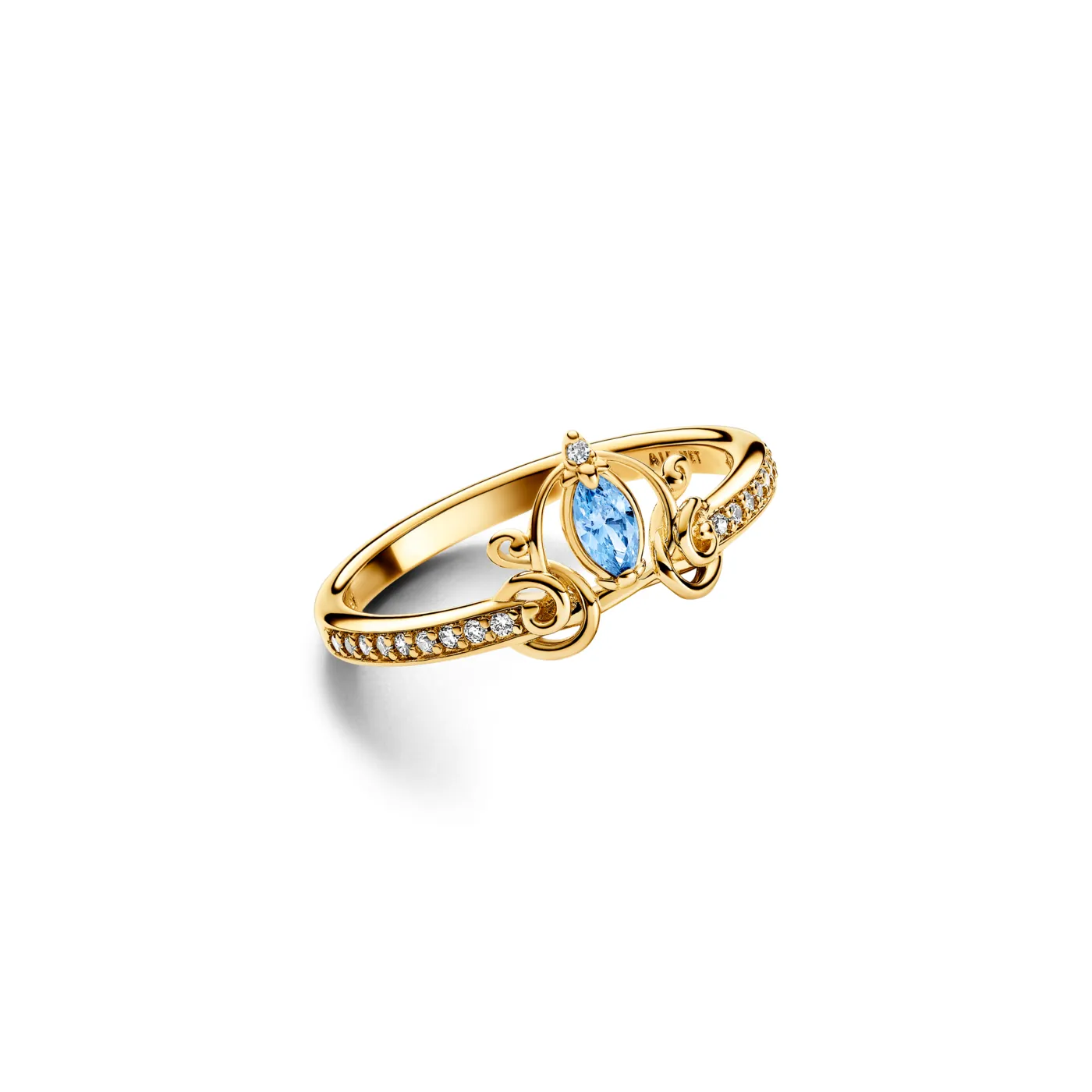 Anillo Pandora Dorado Carroza Cenicienta Disney 163059C01