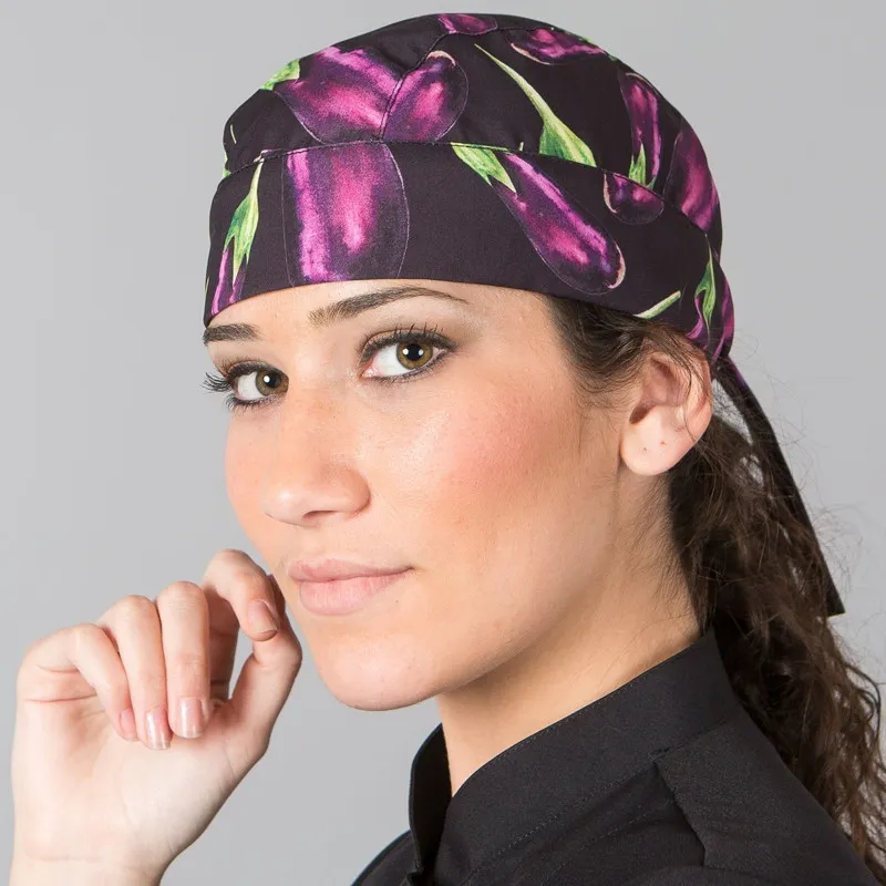 BANDANA DE COCINA BERENJENAS DE MICROFIBRA  GARY'S
