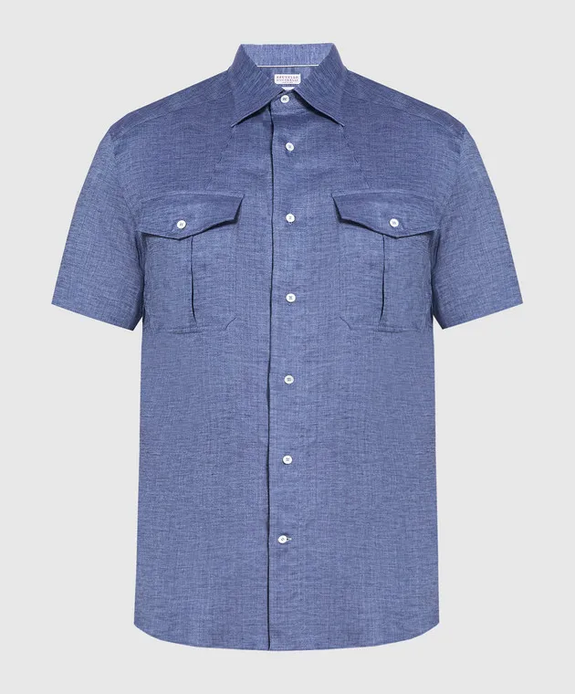 Brunello Cucinelli Blue linen shirt