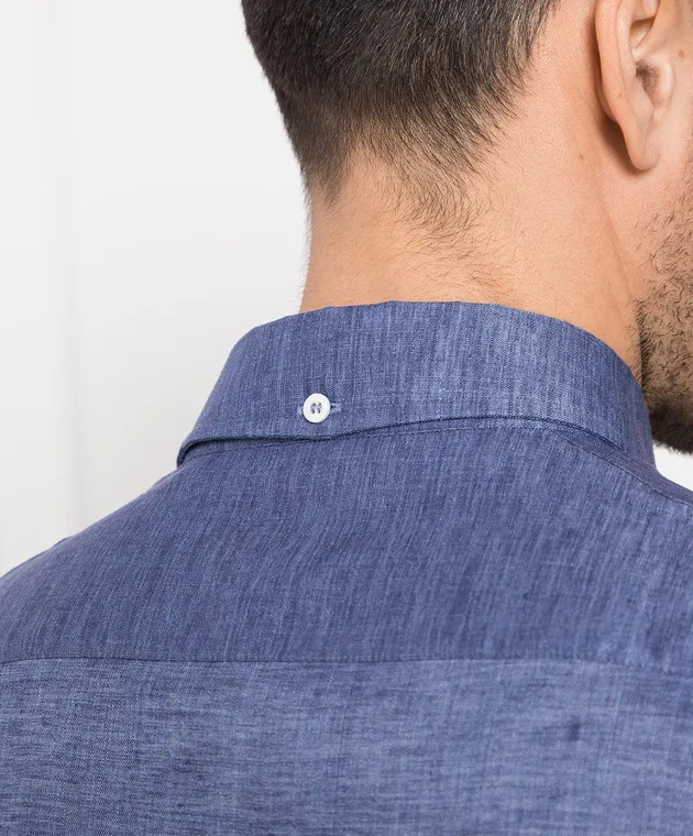 Brunello Cucinelli Blue linen shirt