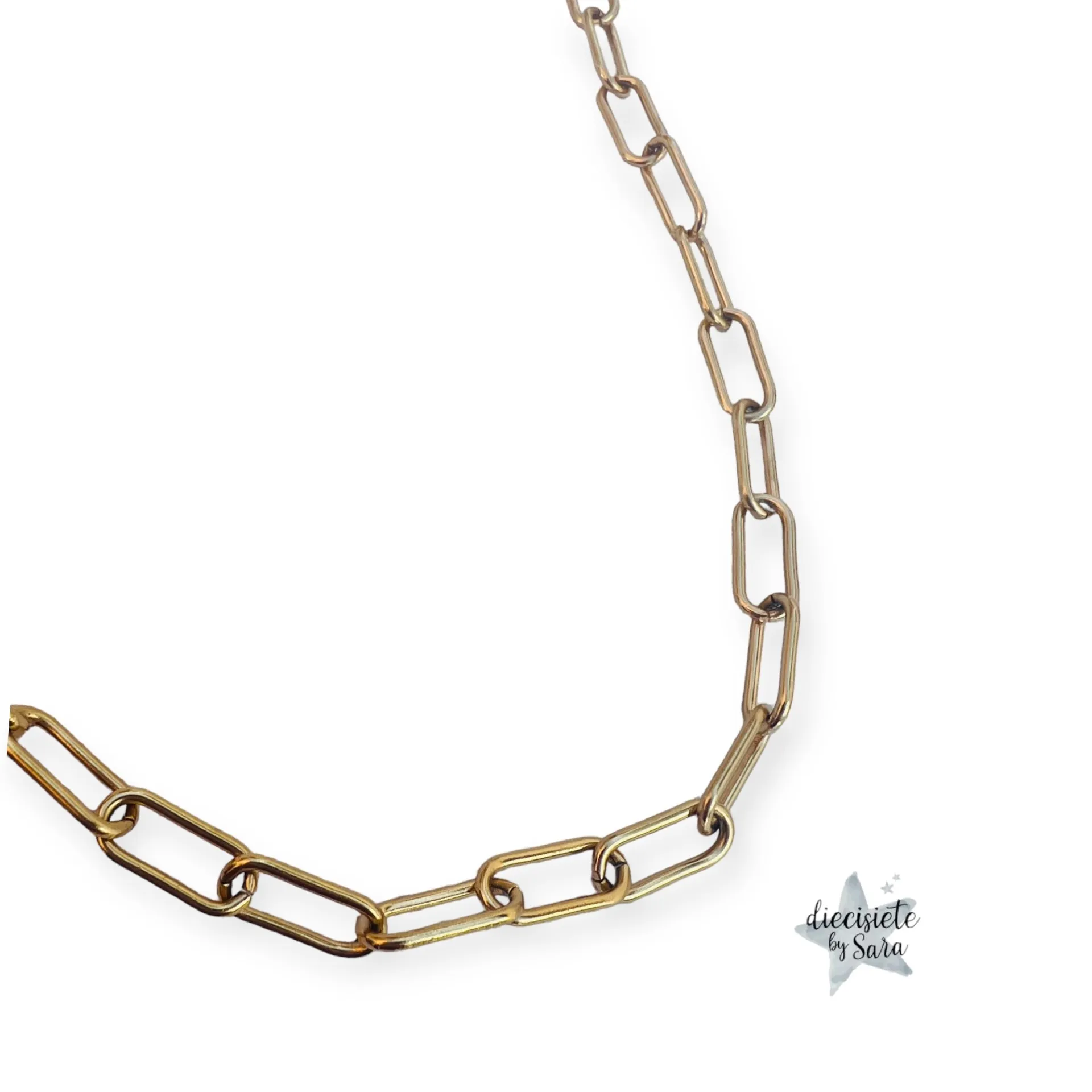 Cadena Acero Dorado XL