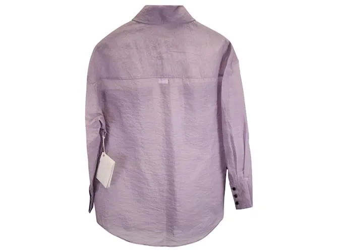 Camisa Birdie Khaite en seda lavanda Púrpura 