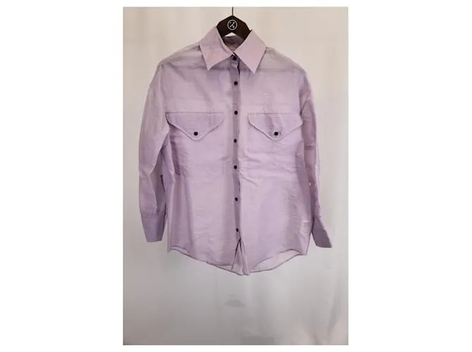 Camisa Birdie Khaite en seda lavanda Púrpura 