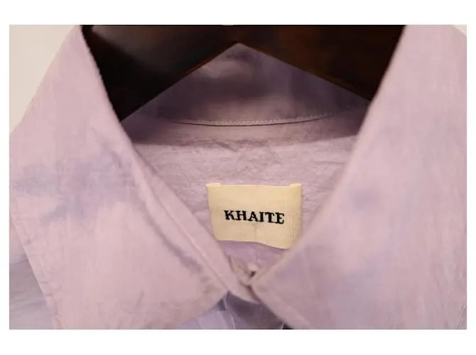 Camisa Birdie Khaite en seda lavanda Púrpura 
