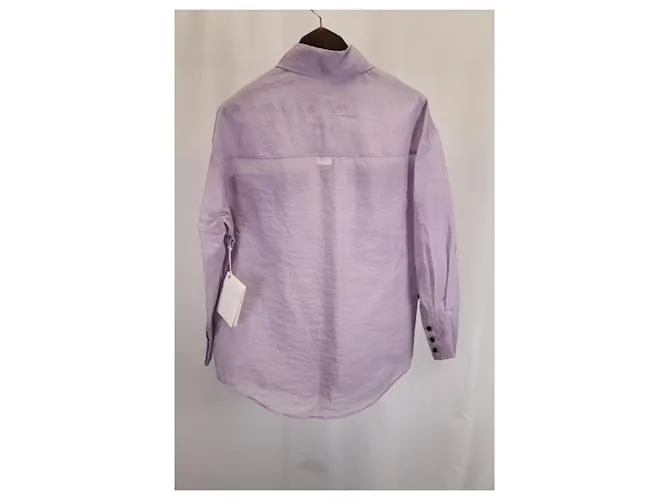 Camisa Birdie Khaite en seda lavanda Púrpura 
