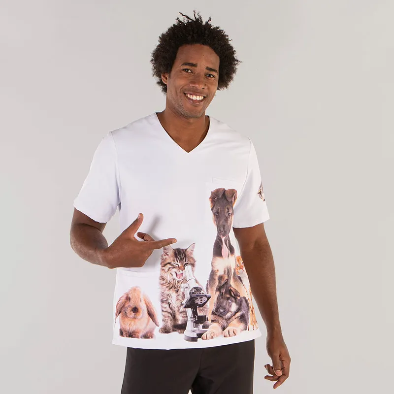 CAMISOLA SANITARIA ADA UNISEX ESTAMPADO ZOO  GARY'S