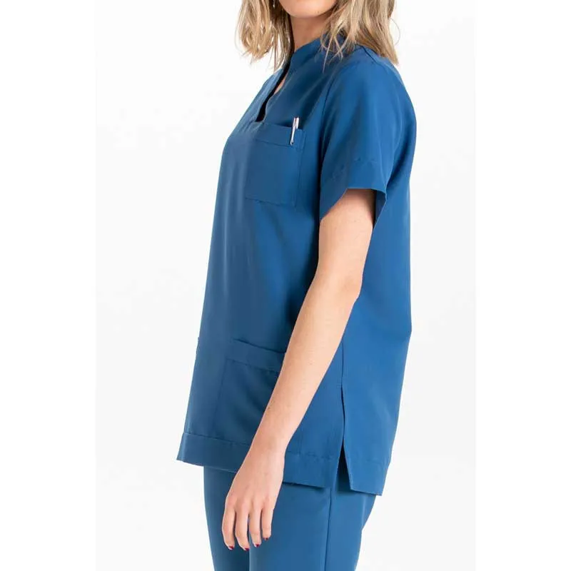 CAMISOLA UNISEX CON CUELLO MAO DE MICROFIBRA AZUL  DYNEKE