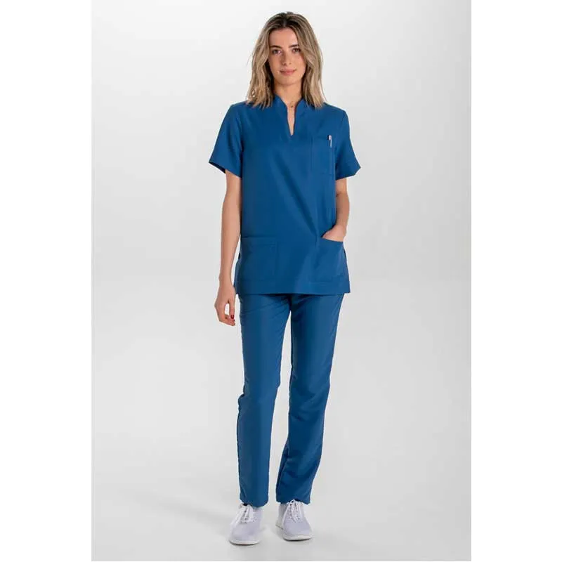 CAMISOLA UNISEX CON CUELLO MAO DE MICROFIBRA AZUL  DYNEKE