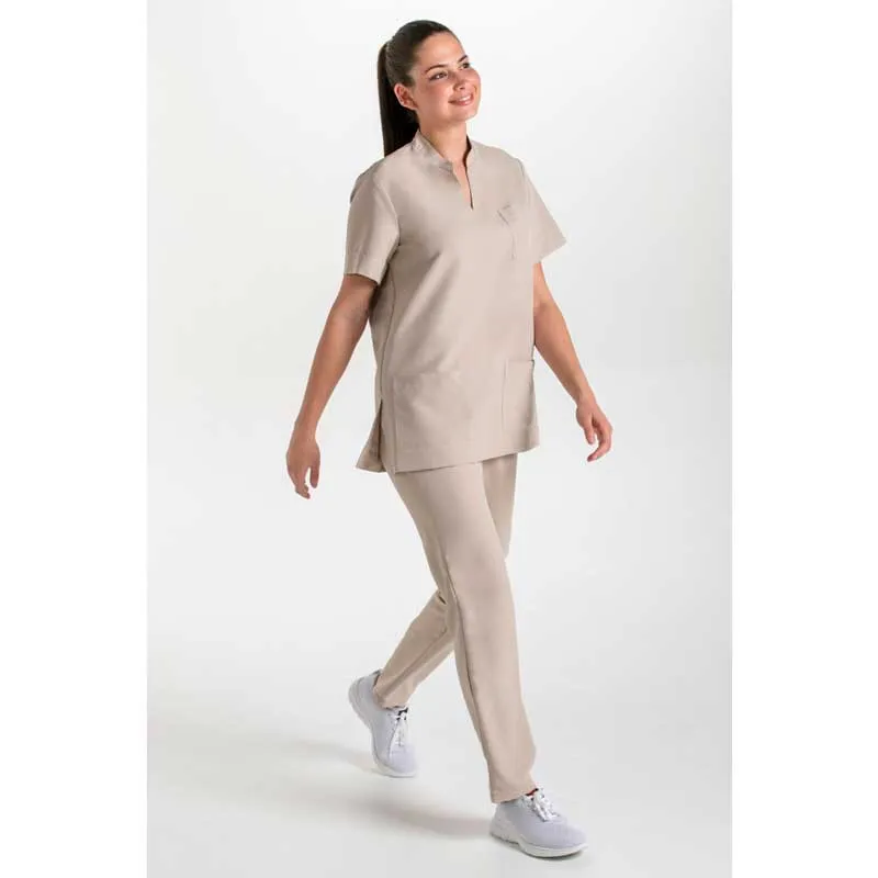 CAMISOLA UNISEX CUELLO MAO DE MICROFIBRA BEIGE  DYNEKE