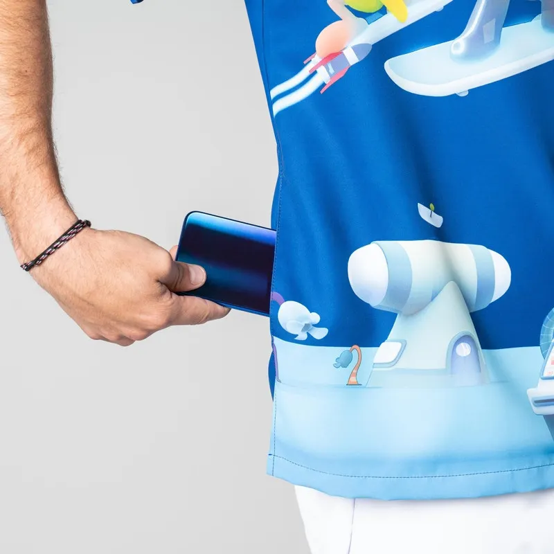 CAMISOLA UNISEX PARA ENFERMERíA DE MICROFIBRA MARINO POCOYó  GARY'S
