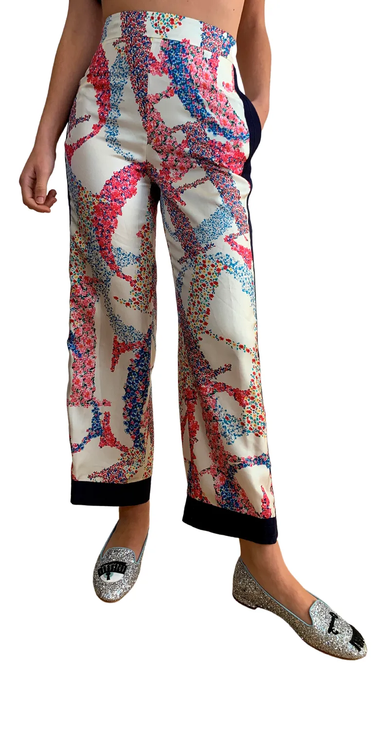 CAROLINA HERRERA Pantalón Seda Cinta Azul