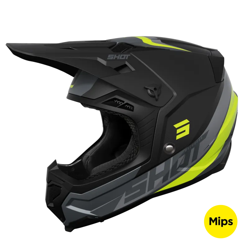 Casco de Cross Shot Core Custom Amarillo Neón