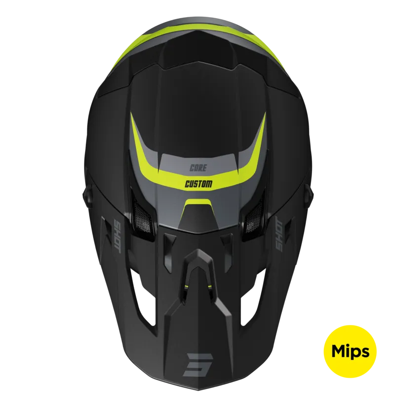 Casco de Cross Shot Core Custom Amarillo Neón