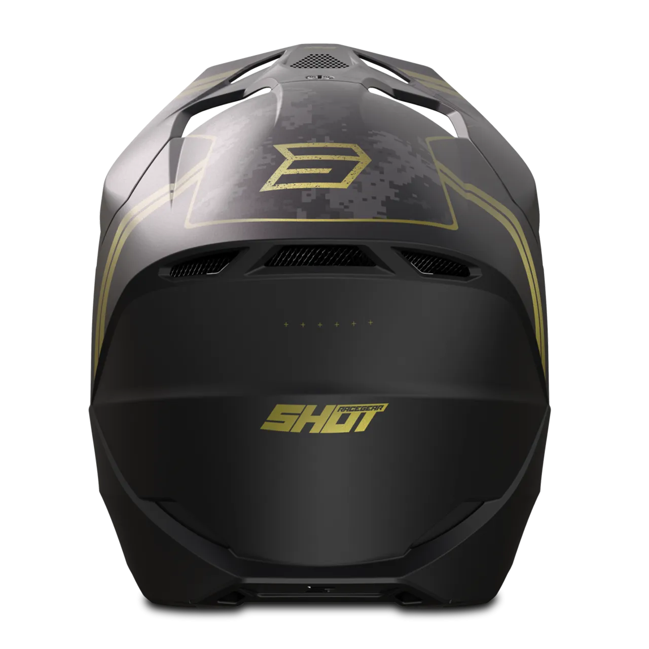 Casco de Cross Shot Furious Army Dorado