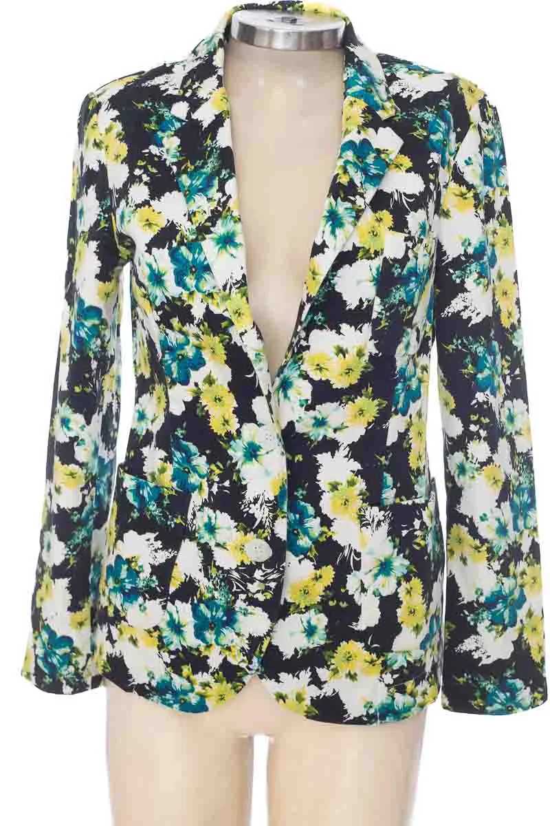 CHAQUETA / ABRIGO COLOR ESTAMPADO  AZULU