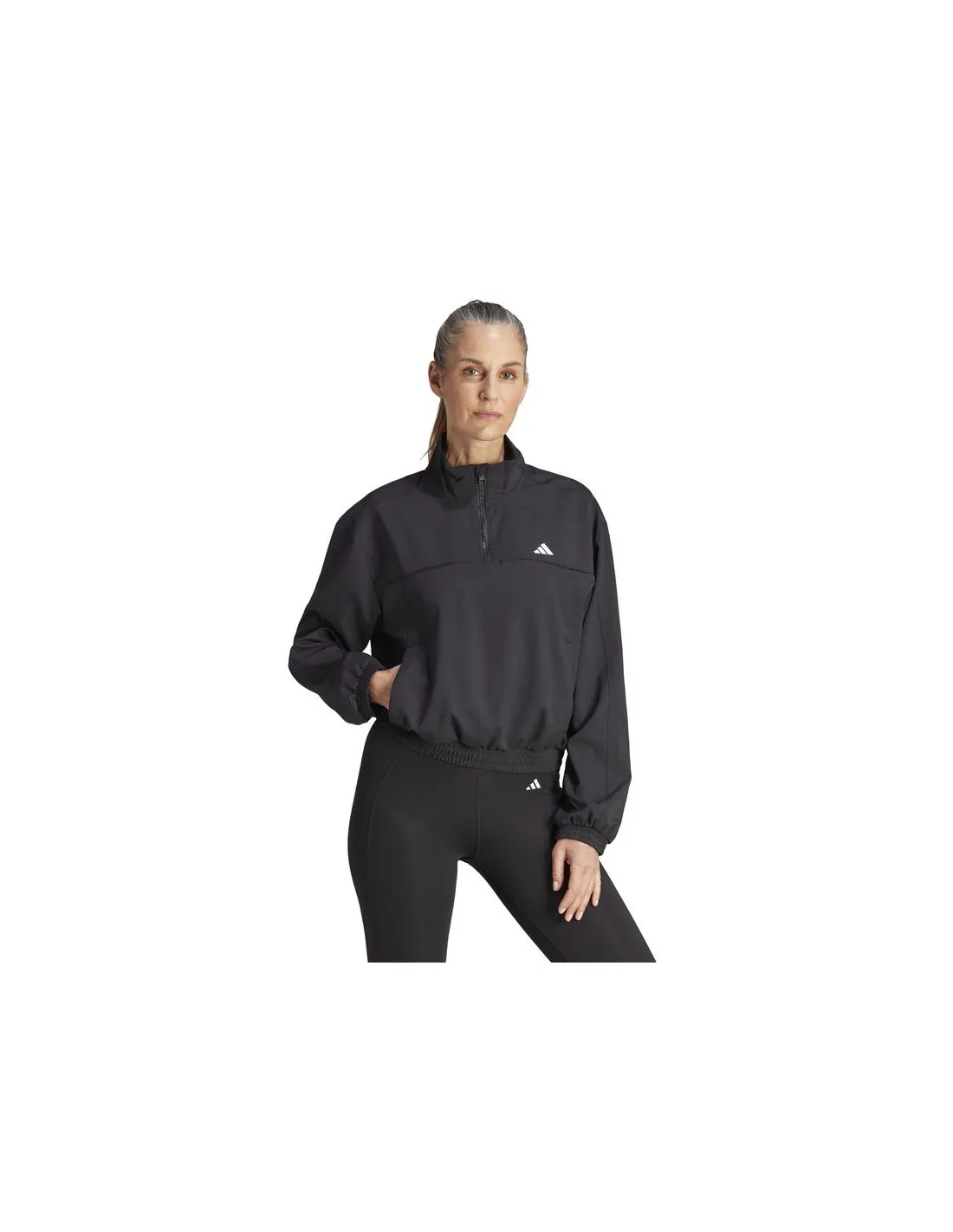 CHAQUETA DE FITNESS ADIDAS TRES MIN 1/4Z MUJER