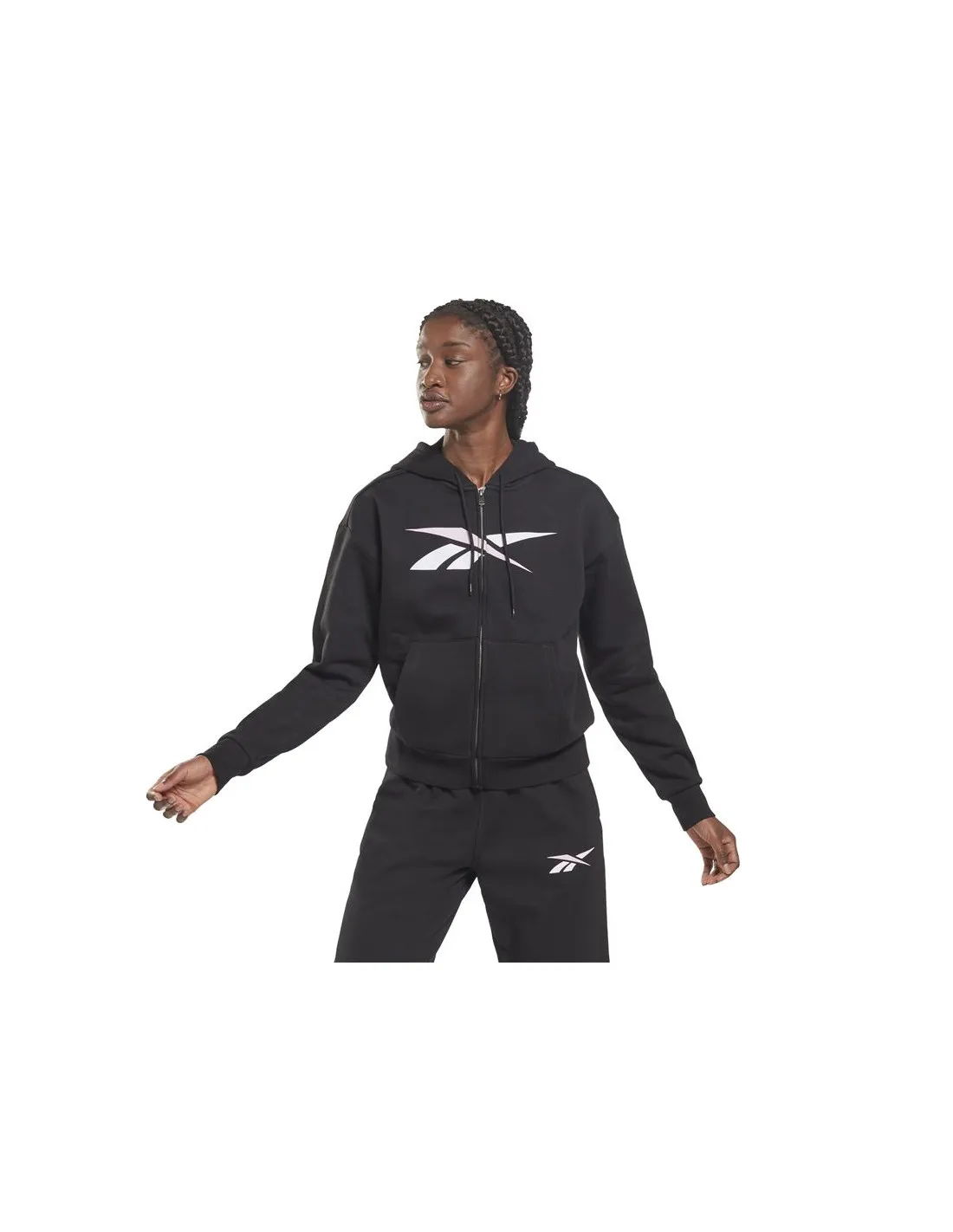 CHAQUETA REEBOK TRAINING ESSENTIALS VECTOR FULLZIP W BLACK
