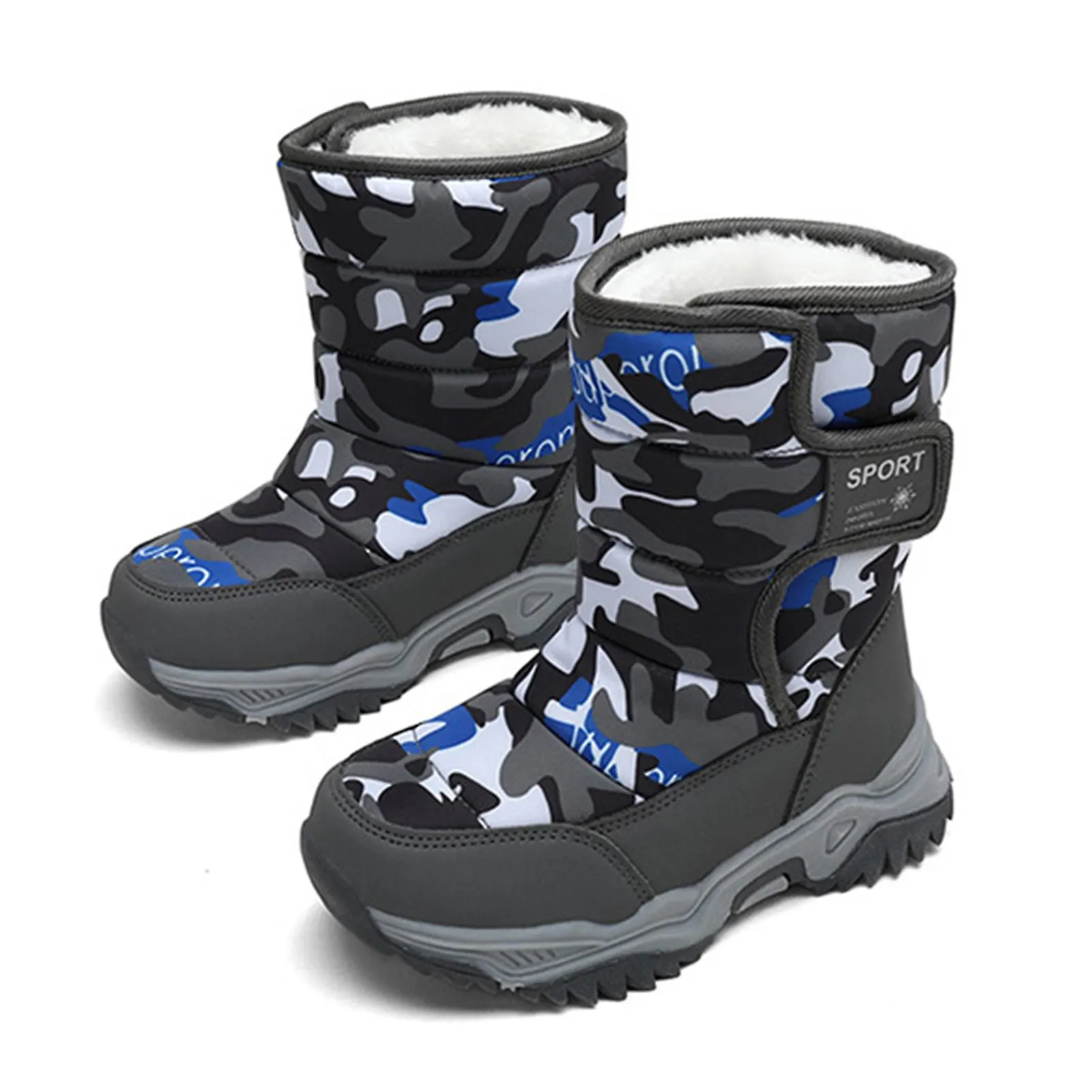 CHILDREN'S SNOW BOOTS WITH HIGHTOP COLDPROOF NONSLIP KEEP WARM SHOES FOR WINTER OUTDOOR