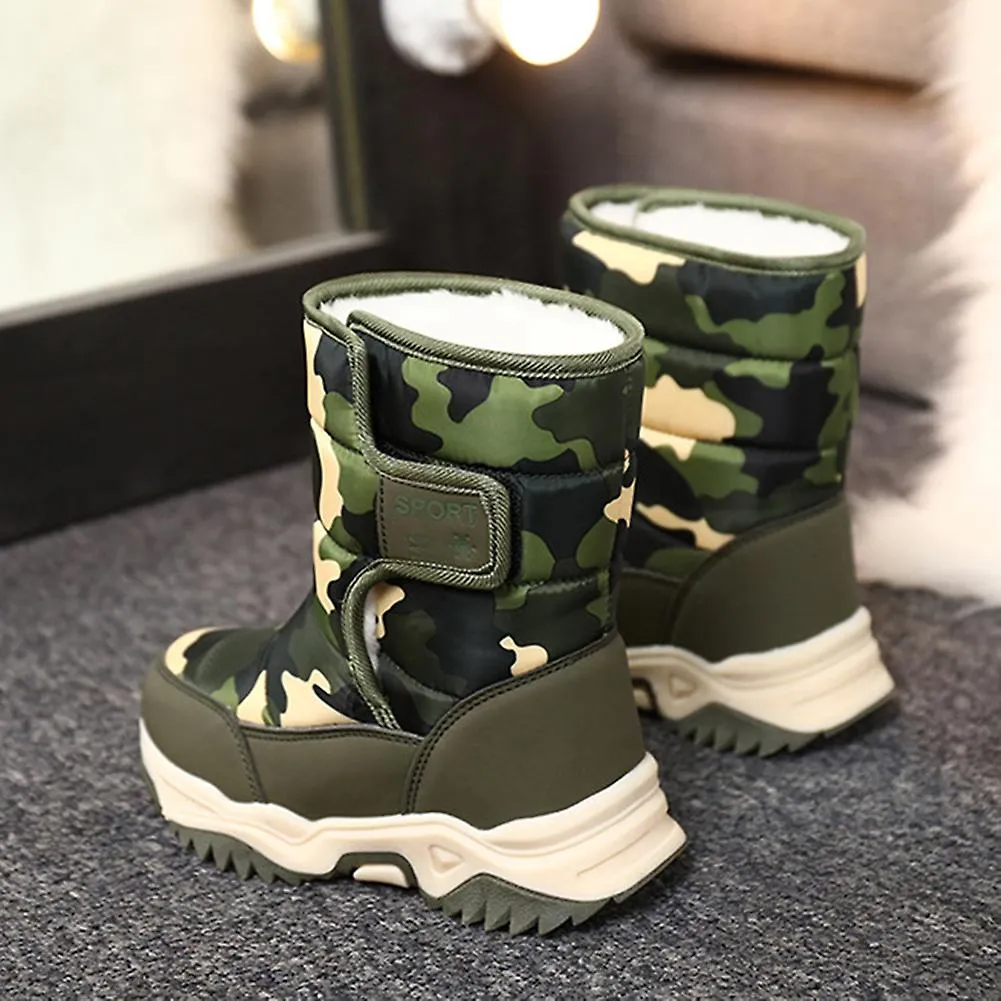 CHILDREN'S SNOW BOOTS WITH HIGHTOP COLDPROOF NONSLIP KEEP WARM SHOES FOR WINTER OUTDOOR