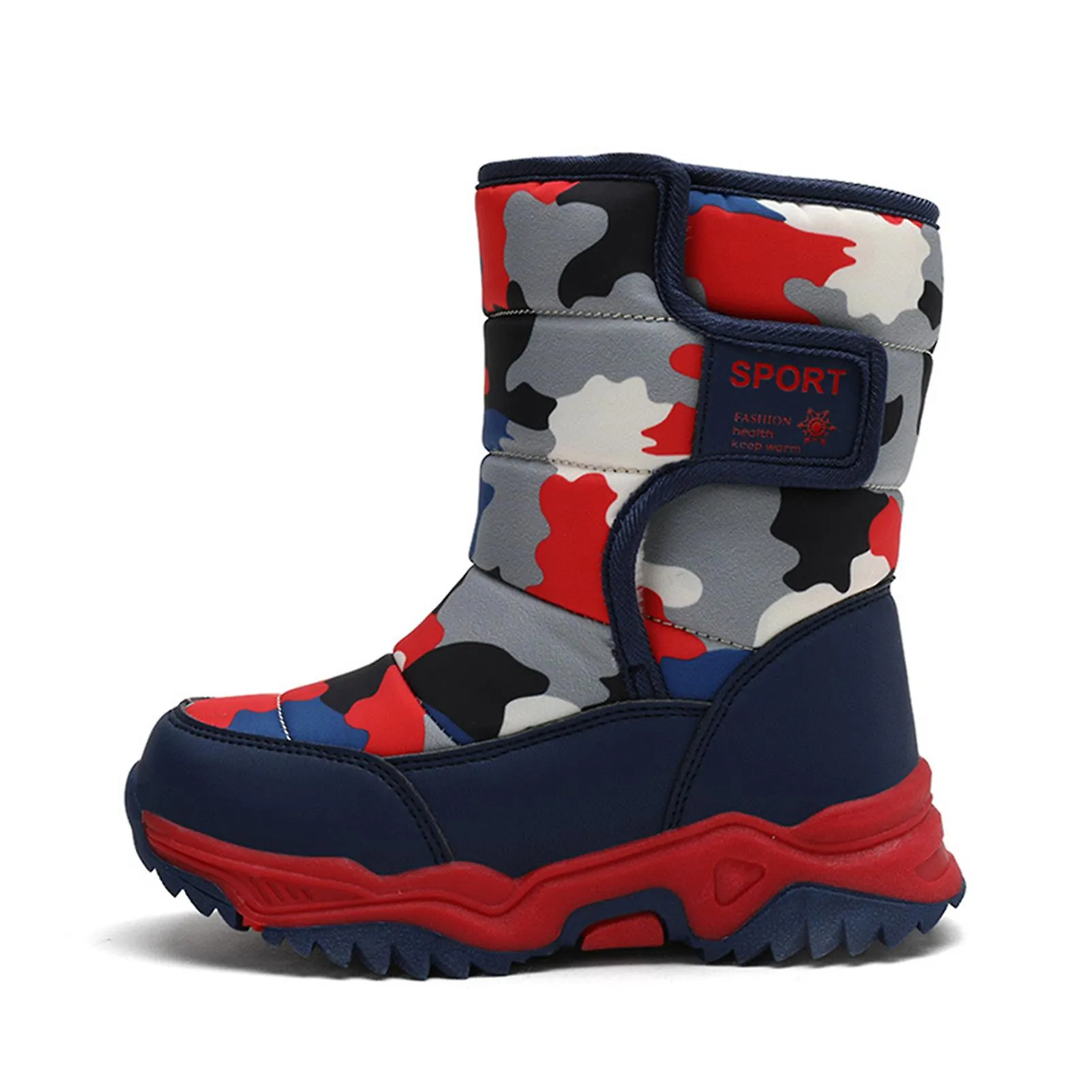 CHILDREN'S SNOW BOOTS WITH HIGHTOP COLDPROOF NONSLIP KEEP WARM SHOES FOR WINTER OUTDOOR