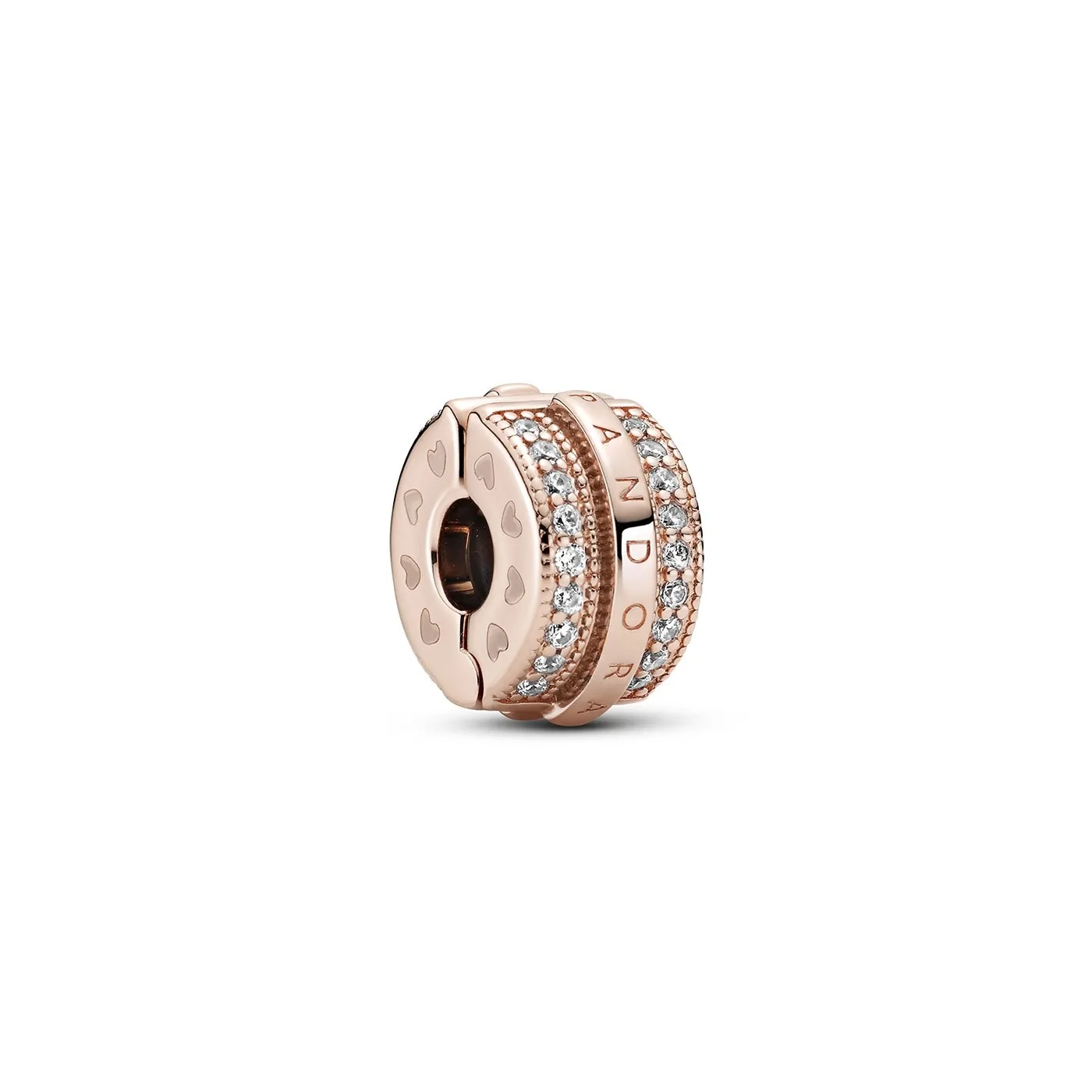 Clip Lineas brillantes y Logo Pandora Rosé 789042C01