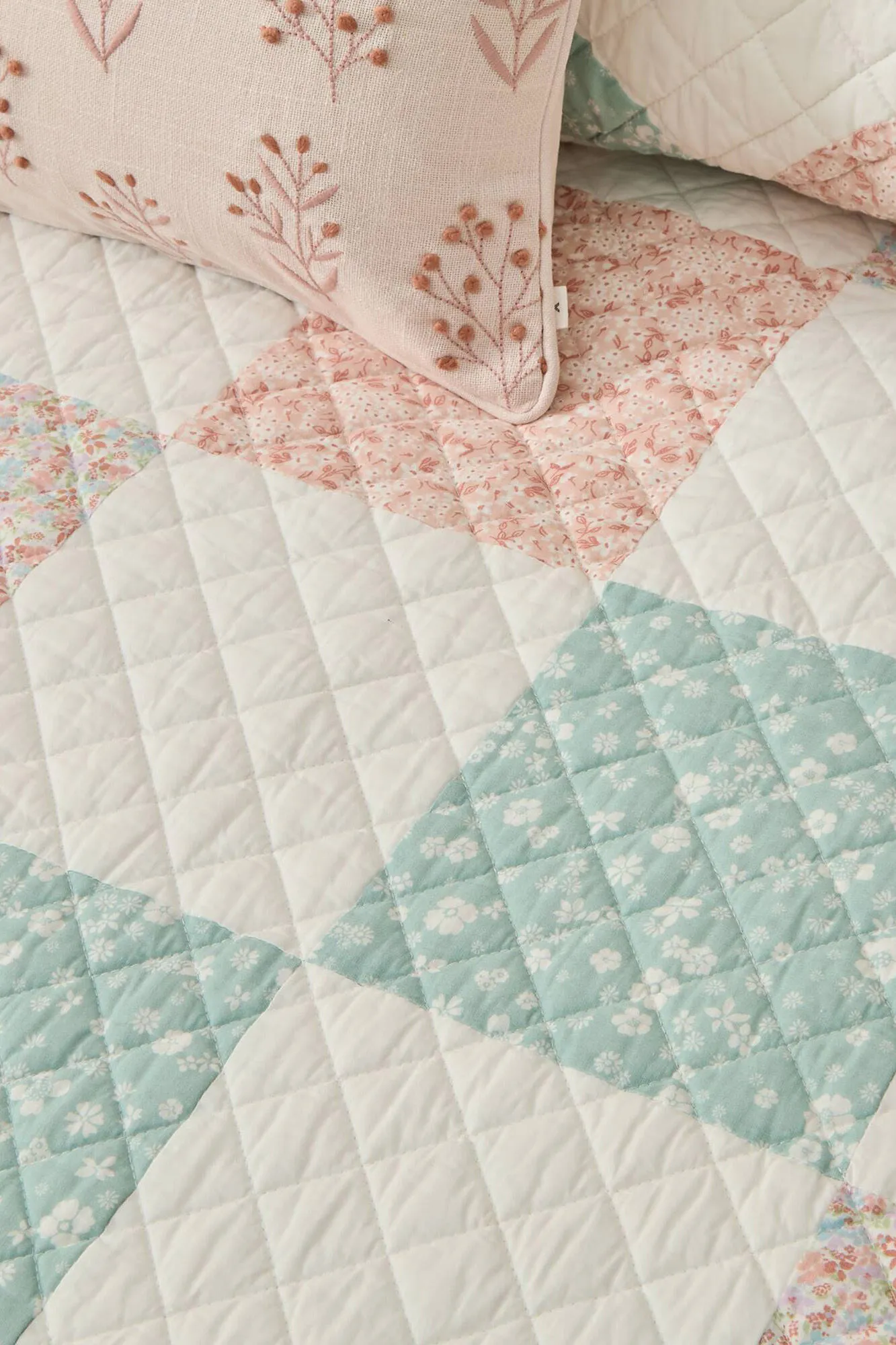 Colcha patchwork reversible