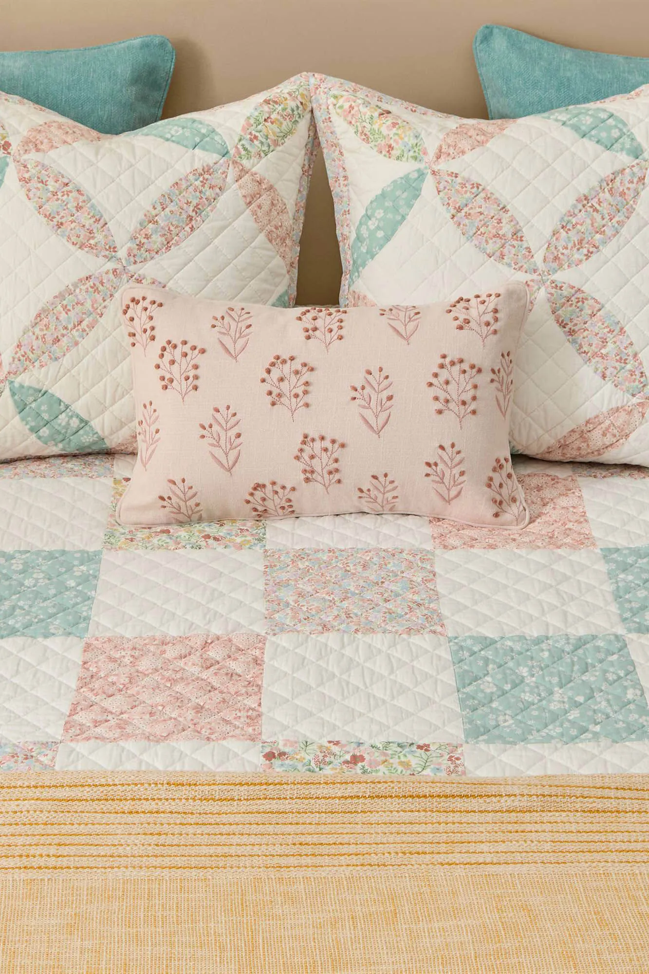 Colcha patchwork reversible