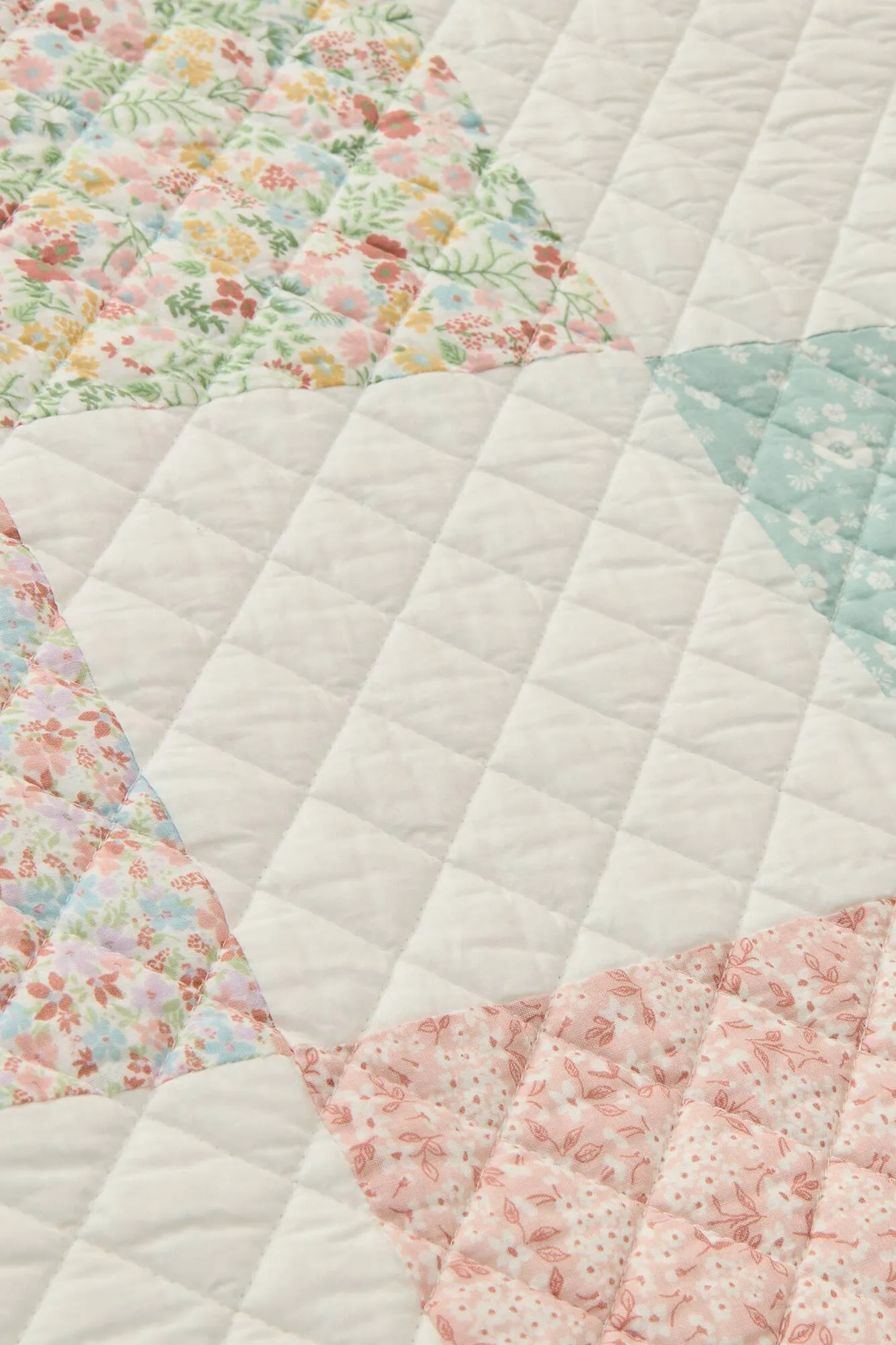 Colcha patchwork reversible