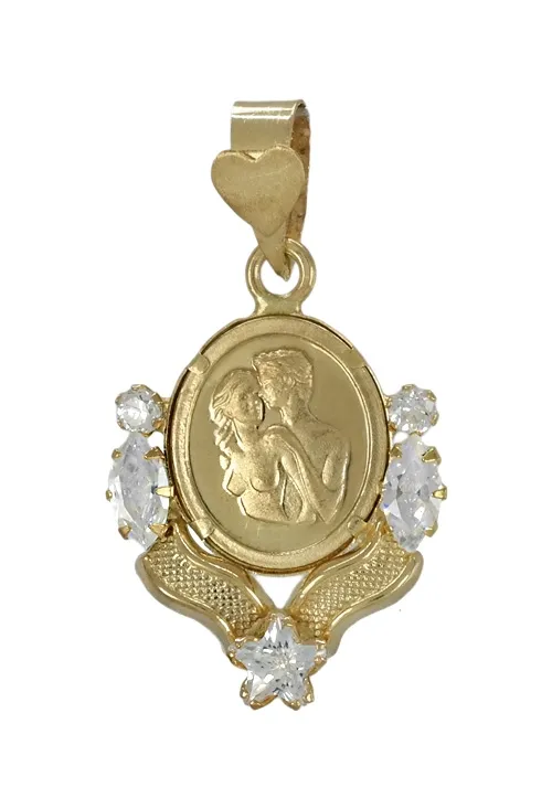 COLGANTE MEDALLA DEL AMOR ORO AMARILLO 18 KTES 140_C5.175
