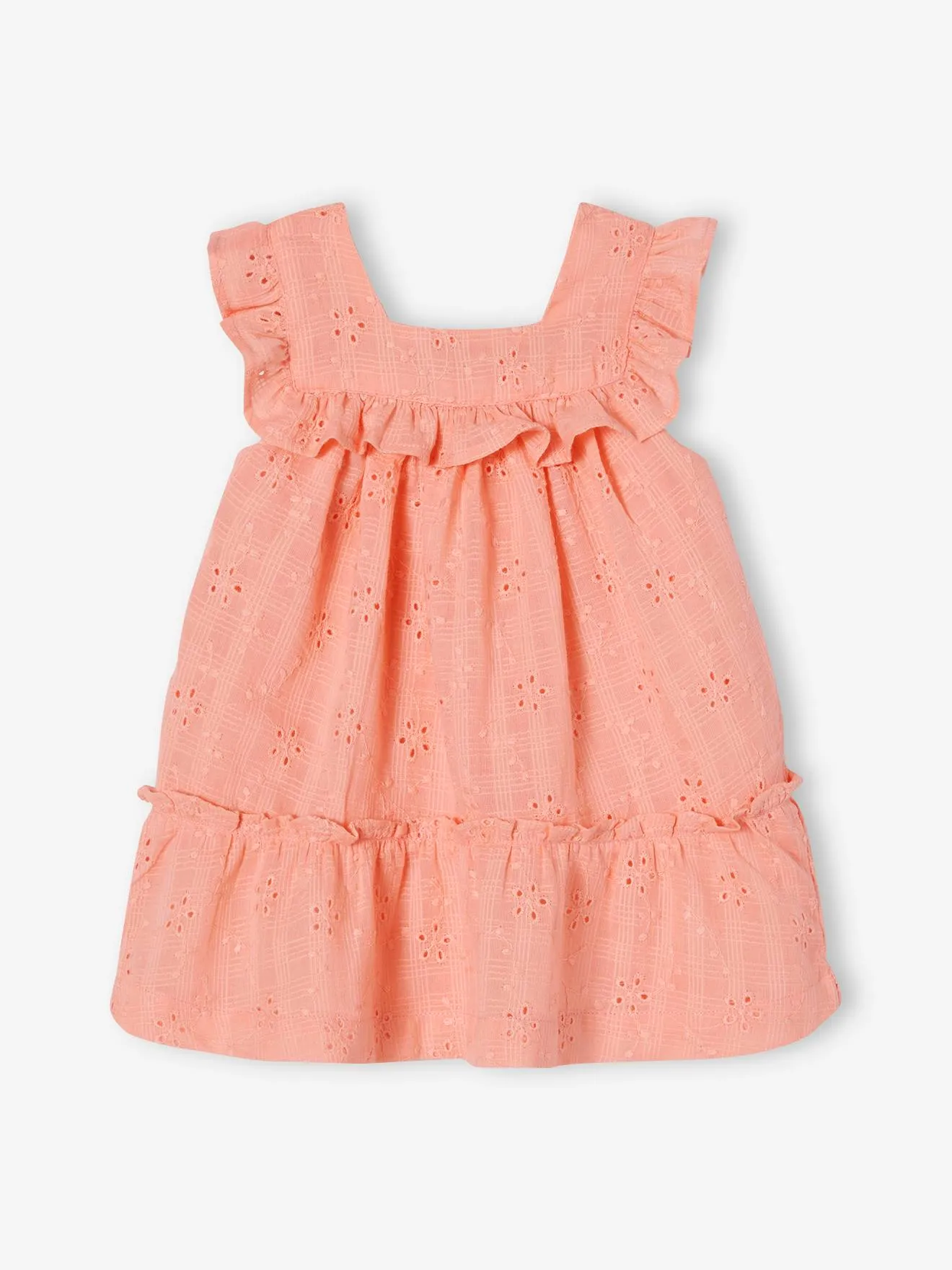 Conjunto de bordado inglés para bebé: vestido, pantalón bombacho y cinta del pelo