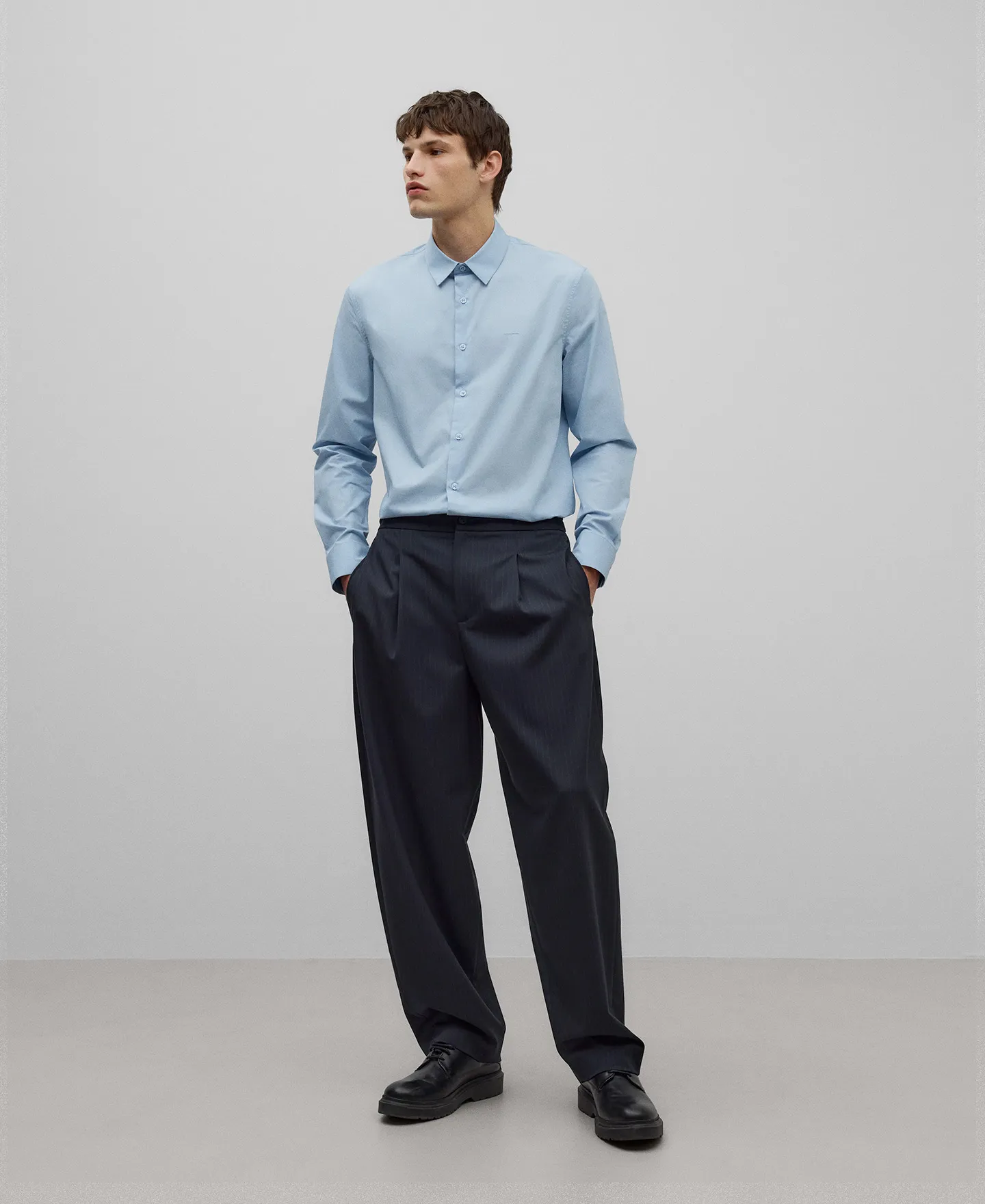 Cotton regular fit shirt man