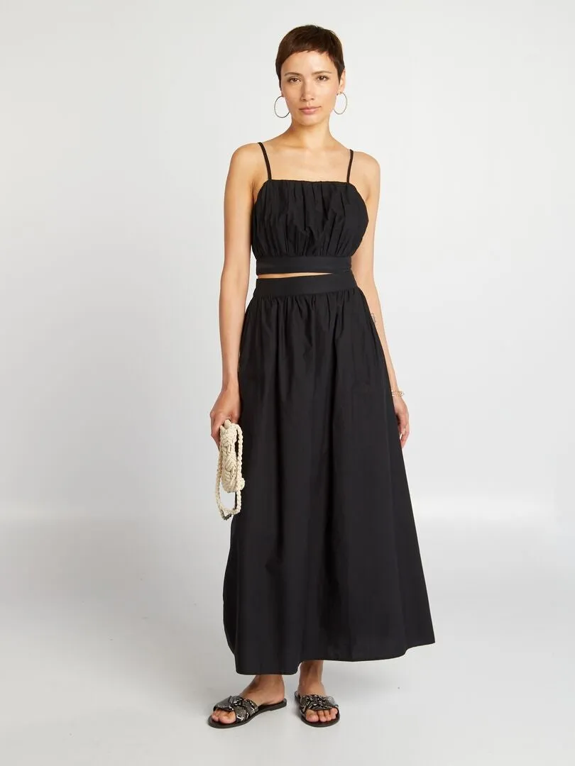 CROP TOP DE TIRANTES  NEGRO