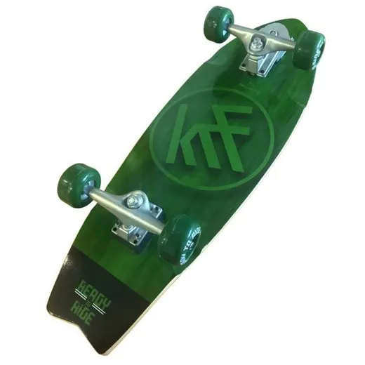 DES KRF SKATEBOARD SURF SKATE  READY TO RIDE  GREEN 78,74X2