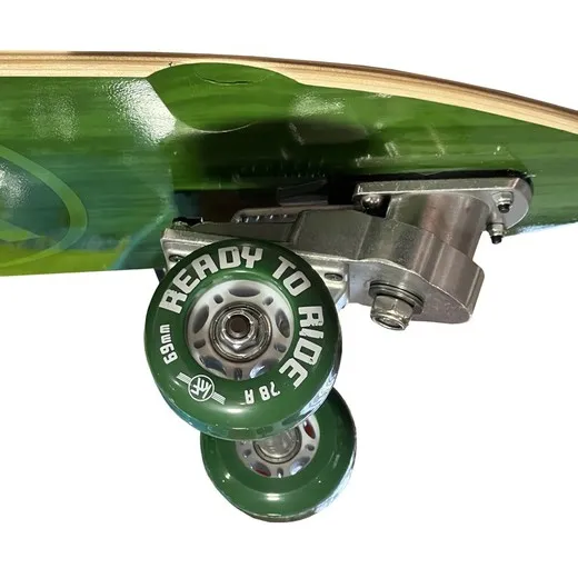 DES KRF SKATEBOARD SURF SKATE  READY TO RIDE  GREEN 78,74X2