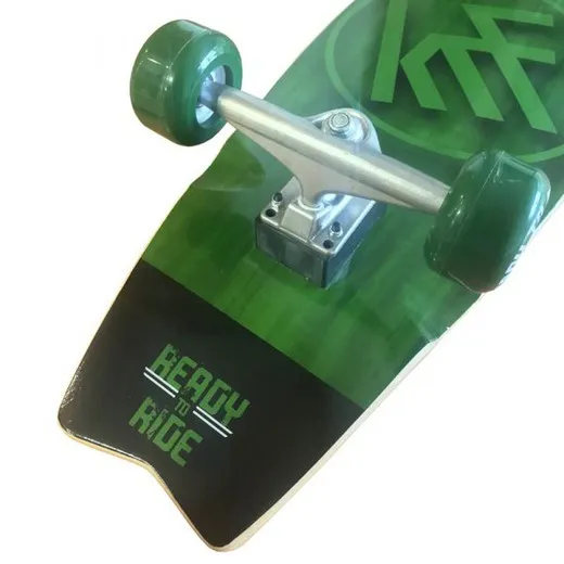 DES KRF SKATEBOARD SURF SKATE  READY TO RIDE  GREEN 78,74X2