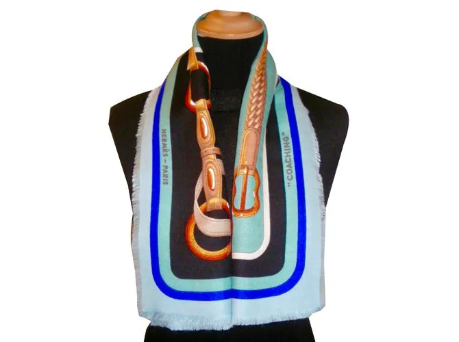 Hermès COACHING (Cachemira y Seda) Multicolor 