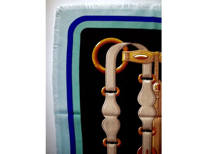 Hermès COACHING (Cachemira y Seda) Multicolor 