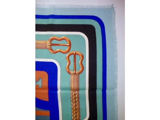 Hermès COACHING (Cachemira y Seda) Multicolor 