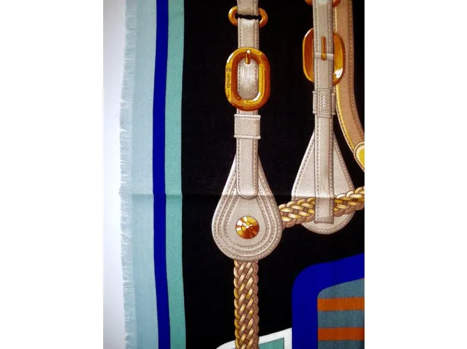 Hermès COACHING (Cachemira y Seda) Multicolor 