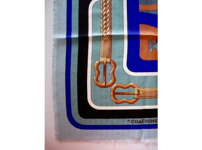 Hermès COACHING (Cachemira y Seda) Multicolor 