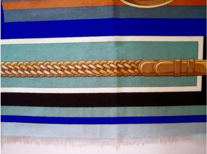 Hermès COACHING (Cachemira y Seda) Multicolor 