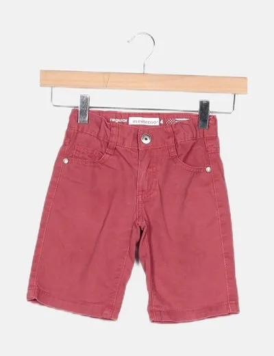 In Extenso Bermuda roja denim