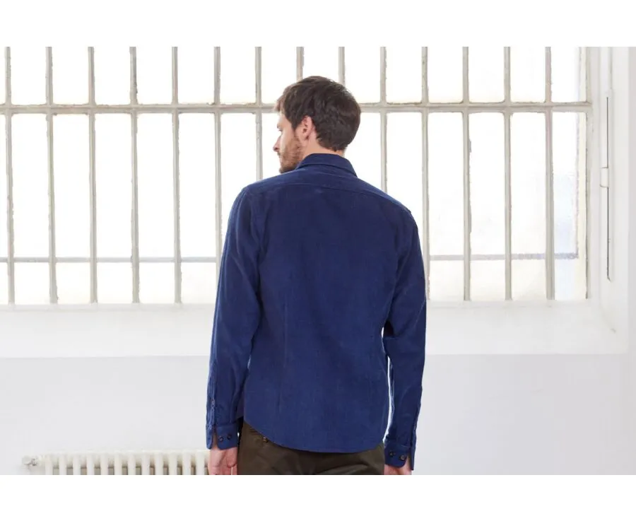 INDIGO CORDUROY OVER SHIRT  VICTORIN