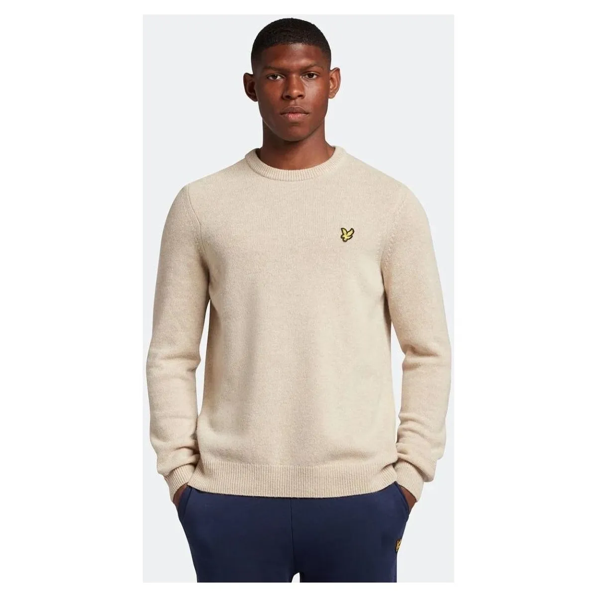 KN921VF CREW NECK LAMBSWOOLW823 TAUPE MARL