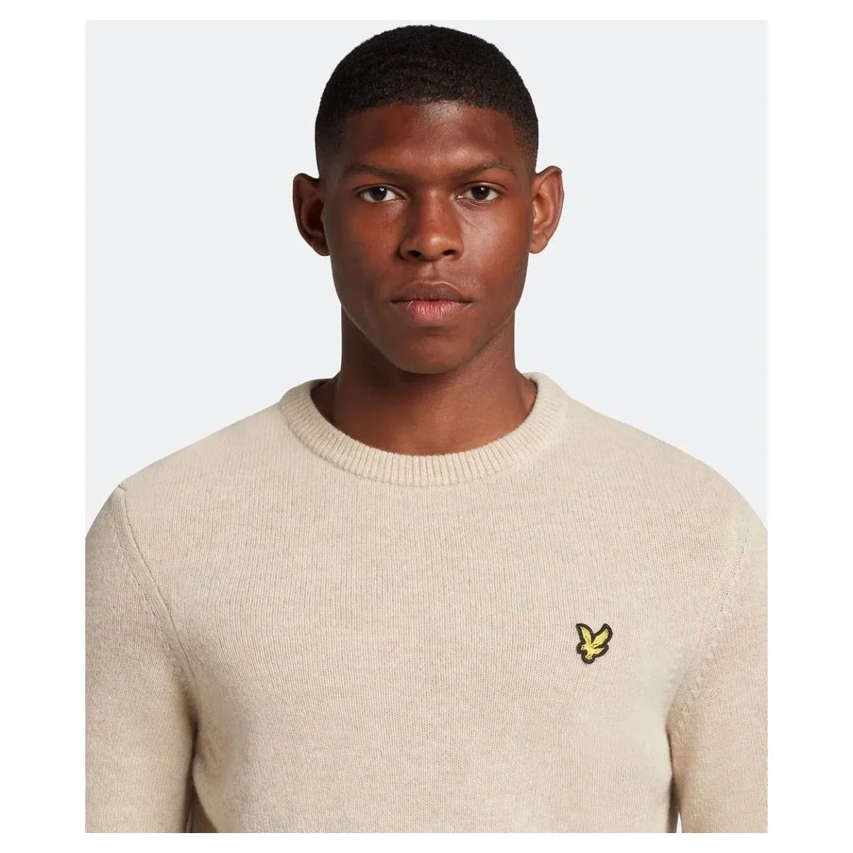 KN921VF CREW NECK LAMBSWOOLW823 TAUPE MARL