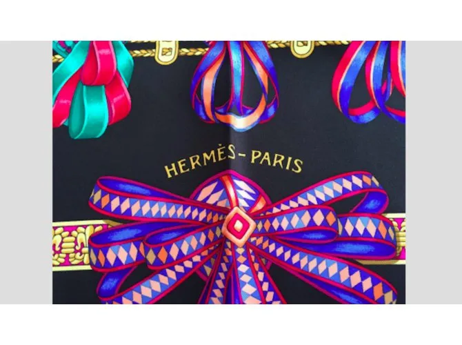 Les Rubans Du Cheval Hermès Paris Seda Carré Multicolor 