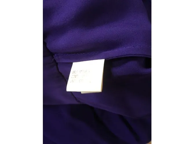Marchesa Seda gasa y bola de organza. Púrpura 