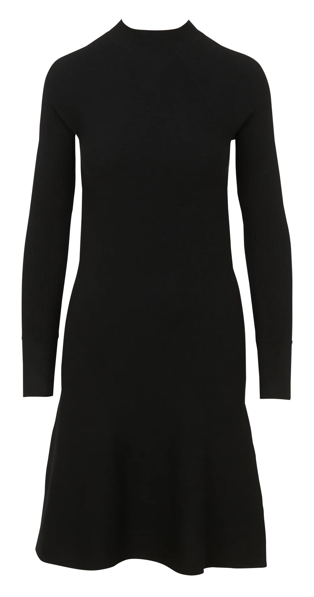 MAX MARA LEISURE PIREO  VESTIDO MIDI CON CUELLO ALTO EN NEGRO